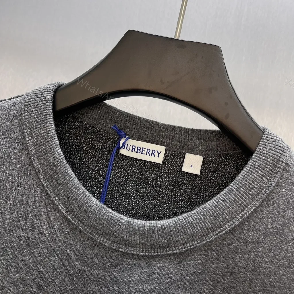 View 9 of Gray fleece crewneck - London logo luxury sweatshirt