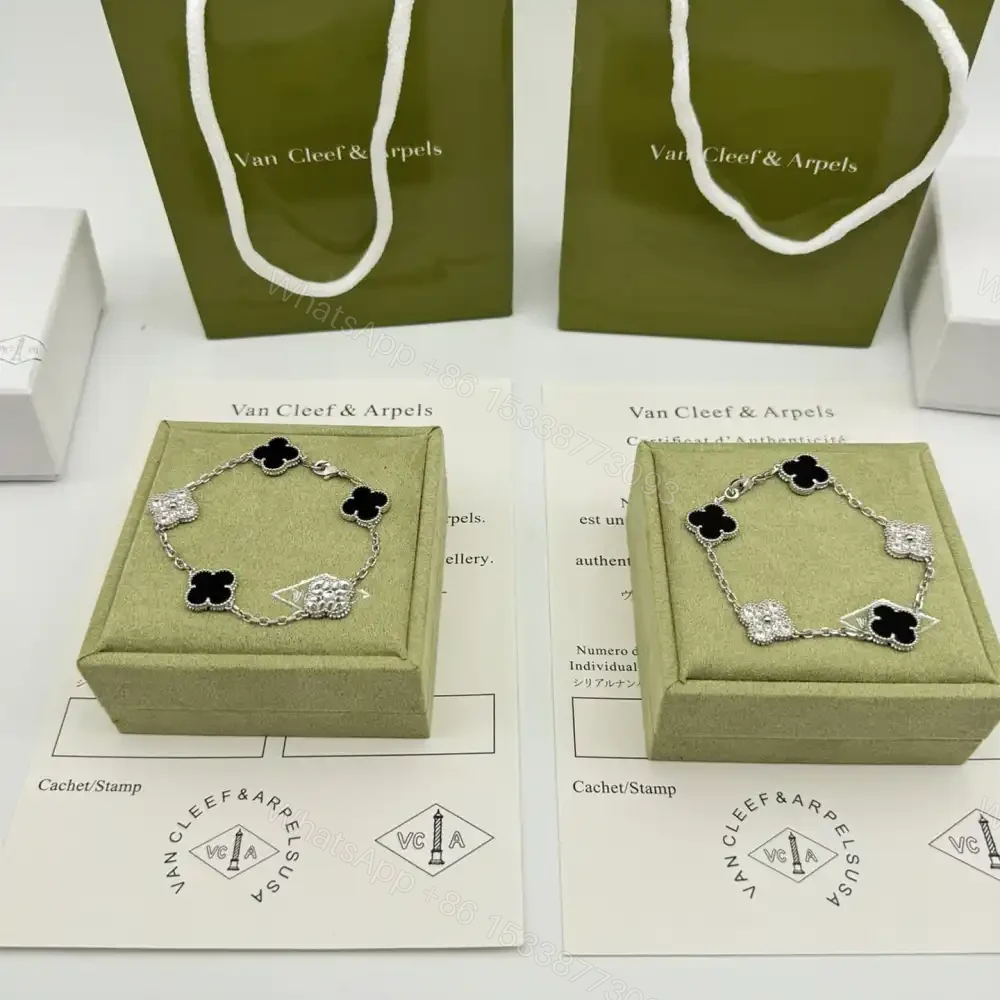 View 4 of 高仿首飾VanCleef&Arpels*RP2R900縞瑪瑙白金手鏈