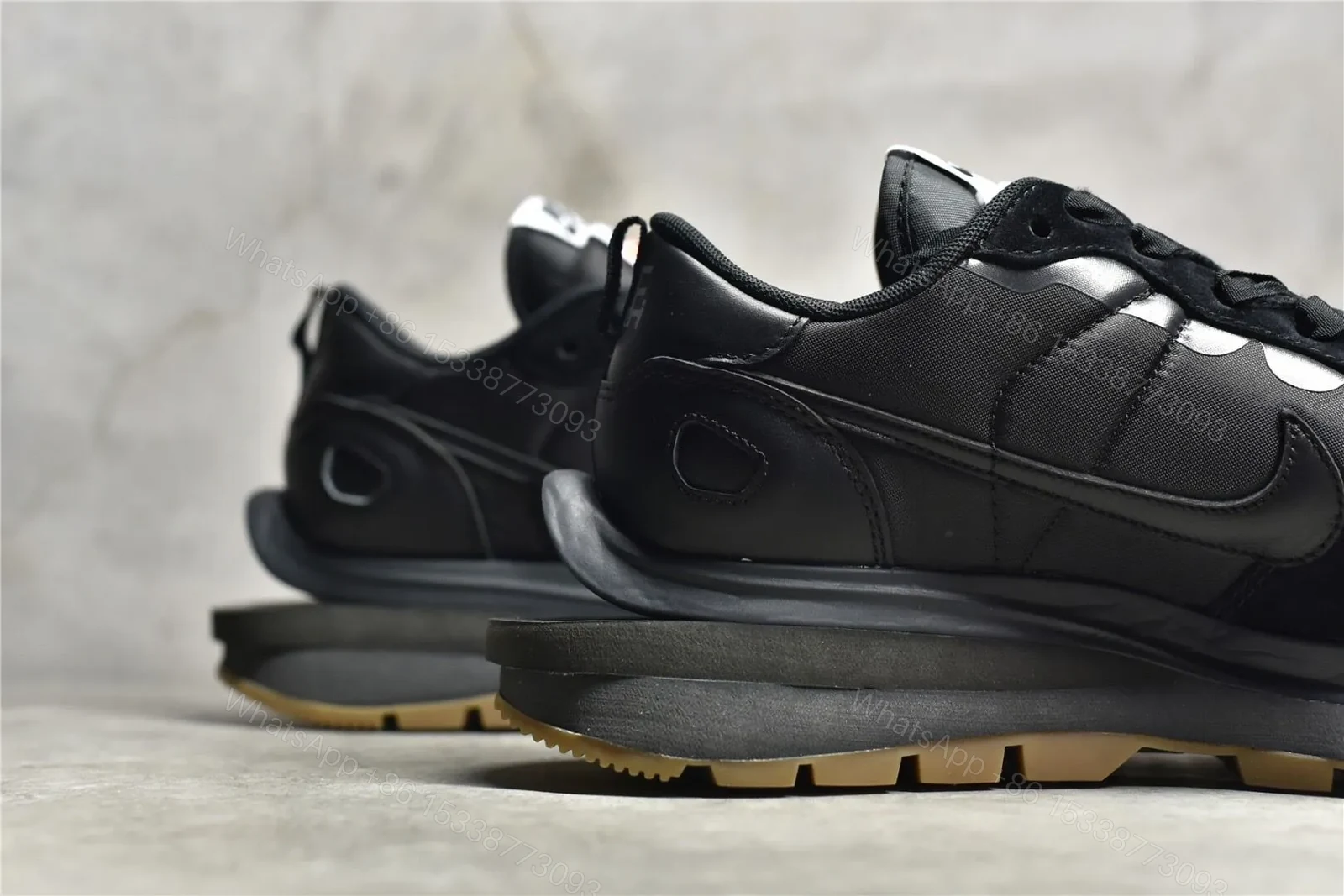 View 5 of Sacai × Nike VaporWaffle “Black and gum” Reps