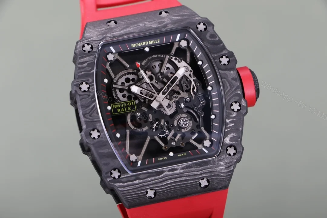 Richard Mille RM35-01 NTPT Carbon Fiber RMUL3 Integrated Balance Wheel Watch RM35-01-NTPT-RED-RM3 — view 1