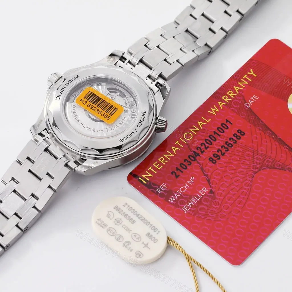 View 9 of Omega Seamaster 300M Replica Watch Silver Stainless Steel White Dial 42mm Custom 8800 Movement