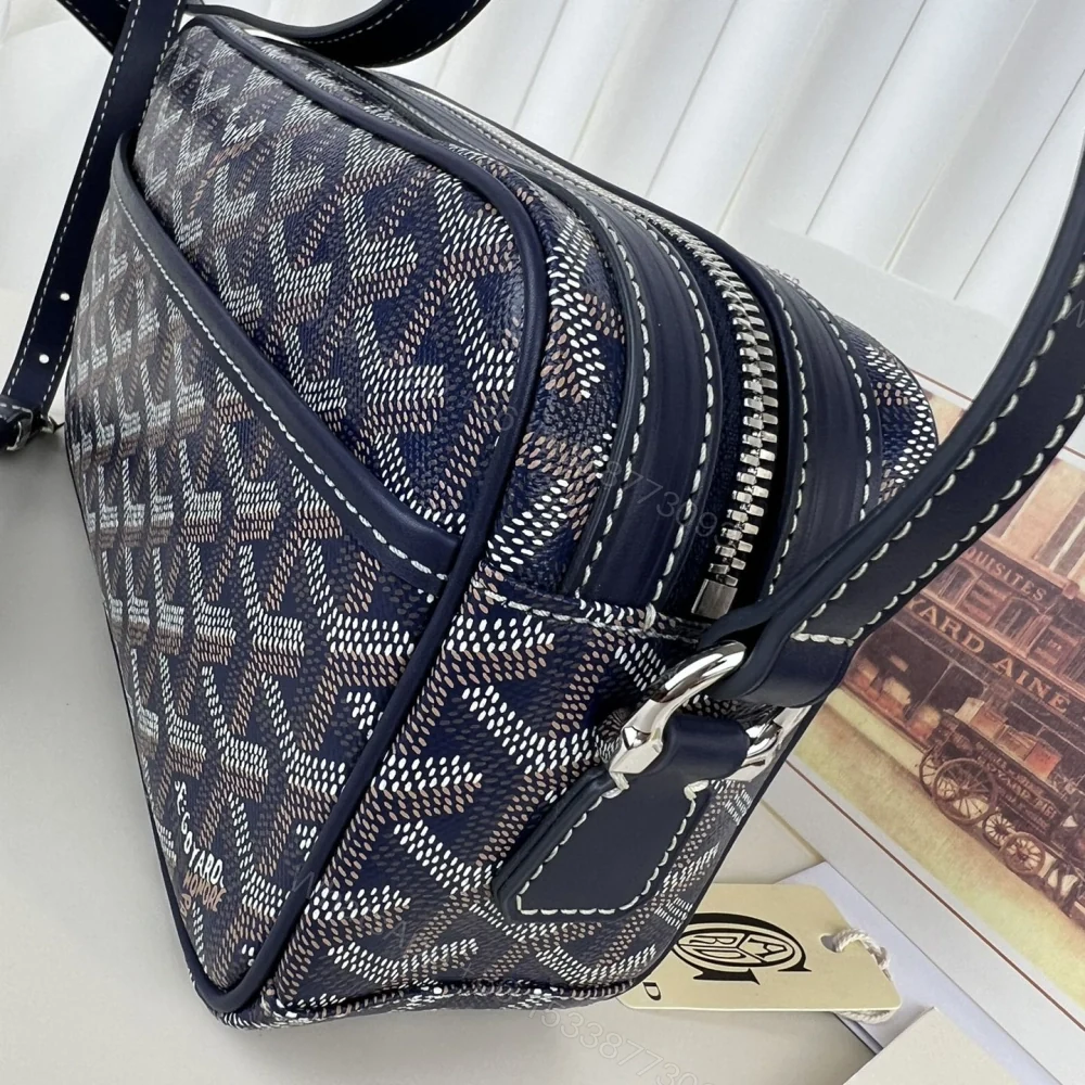 View 6 of 高仿Goyard*CAPVEP7相機郵差包深藍小號免檢版