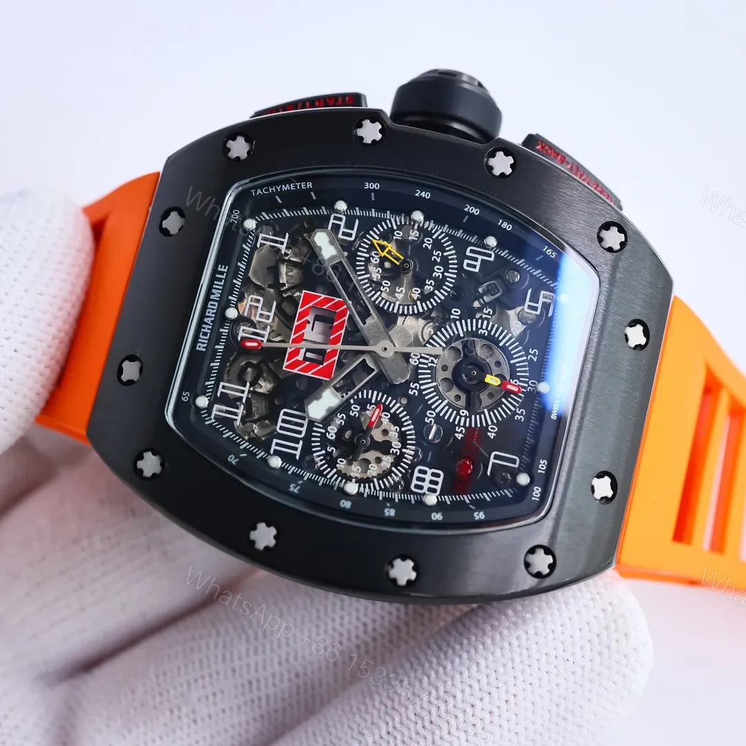 View 5 of Richard Mille RM011 Black & Orange Watch