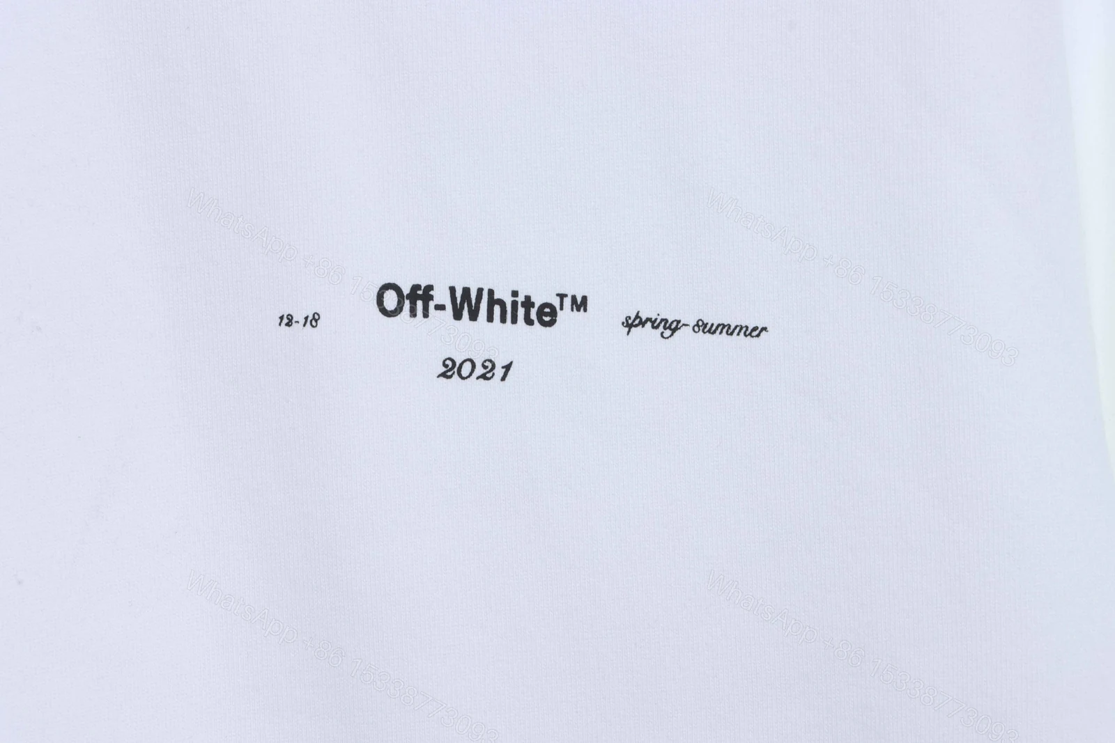 View 4 of Off-White Oil Painting Printing White T-Shirt
