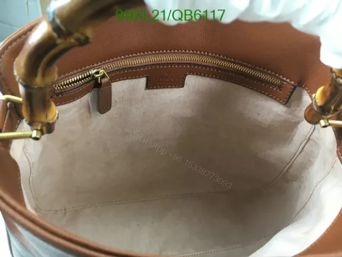 View 11 of Gucci Imitation Diana Medium Black Leather Handbag QB61177 – Designer AAAA Purse