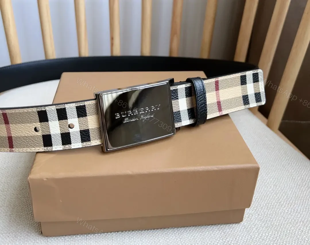 View 7 of Casual Luxury Checkered Belt: Signature Pattern, Premium Hardware