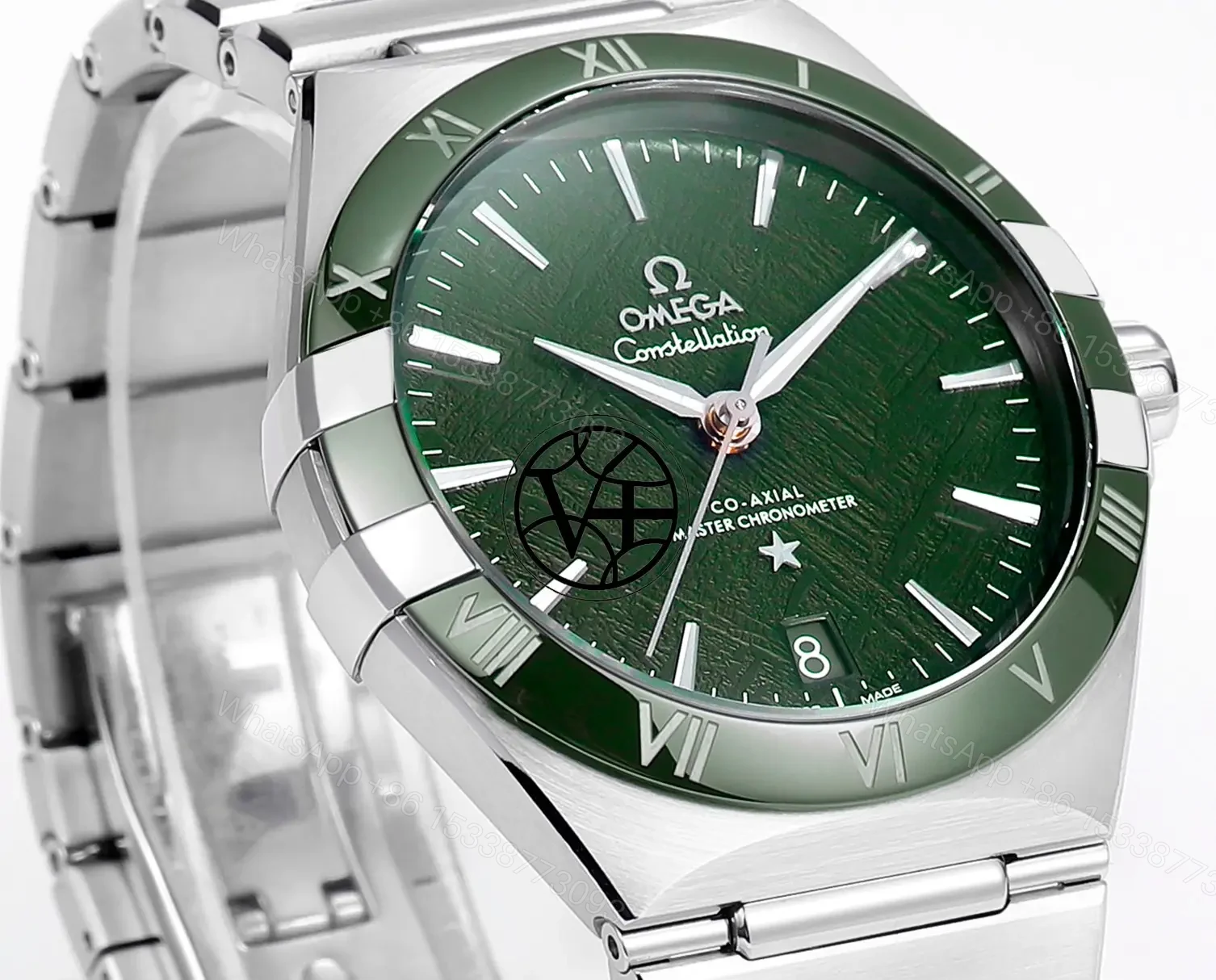 View 2 of Omega Constellation Super Clone Green Dial Steel Bracelet Premium 41MM OMEGA-CONST-GRN41-SS