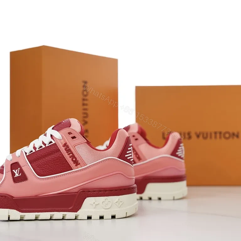 View 8 of Bold Gradient Comfort Sneakers: LV-Inspired Luxe Casuals