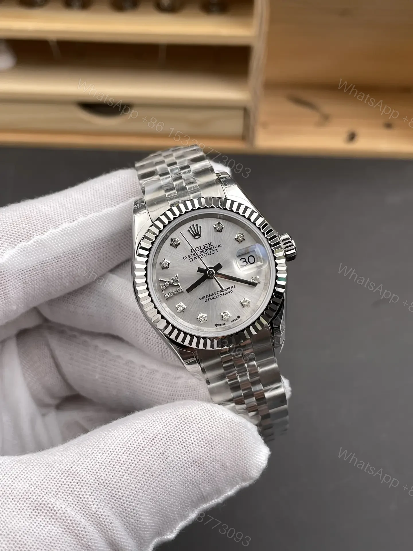 View 2 of Rolex Datejust 31 Stainless Steel Fluted Oyster Silver 178274-0025