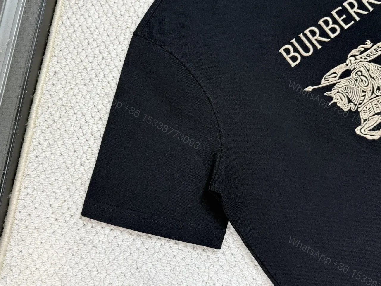 View 3 of [N/A] Bold Navy Cotton Tee with Gold Logo Graphic