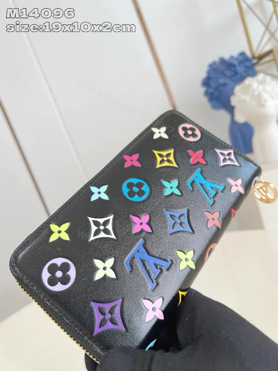 View 5 of Vibrant Multicolor Monogram Clutch: Luxe Day-to-Night