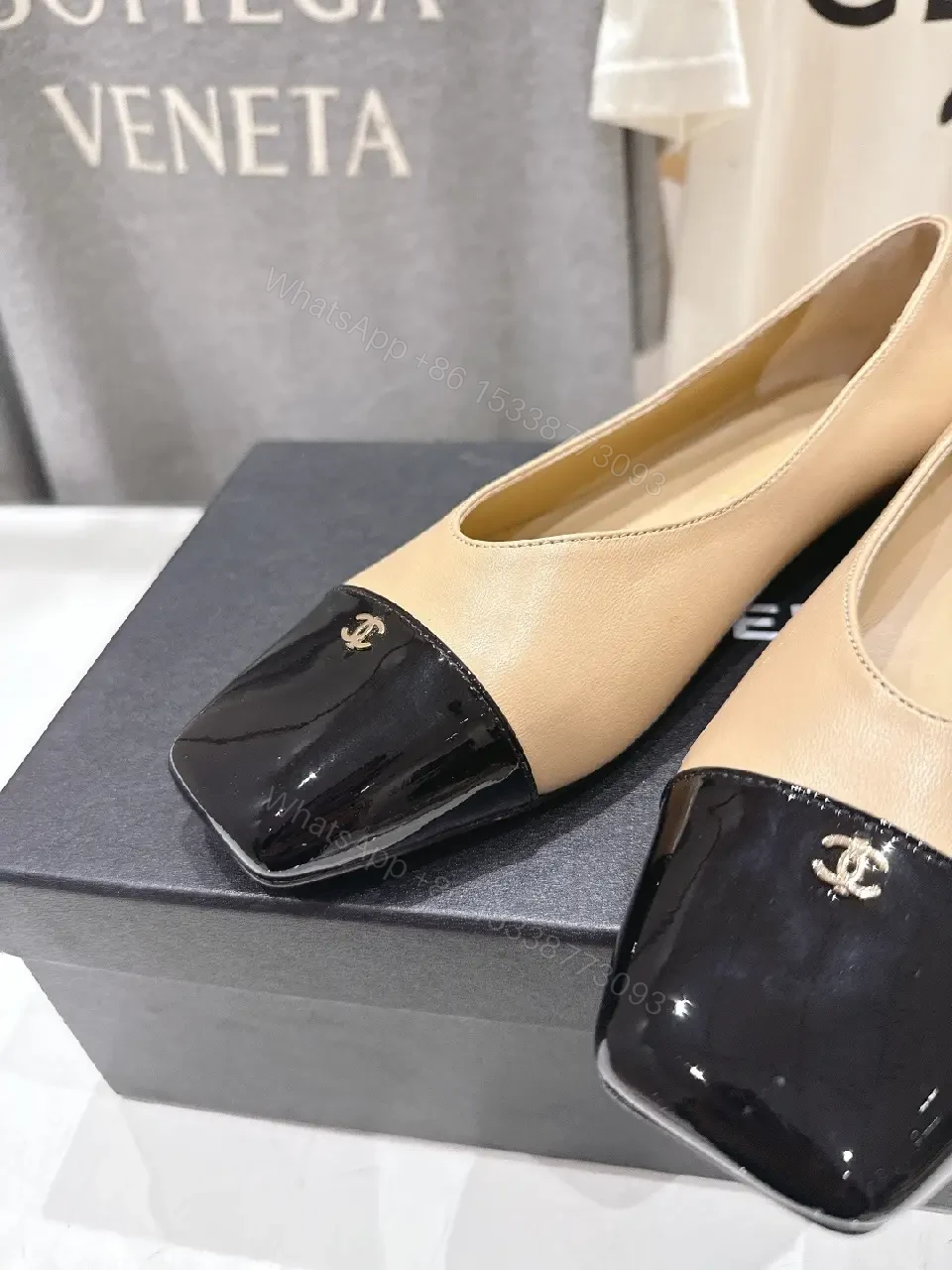 View 9 of Two-Tone Ballet Flats: Modern Chic Comfort & Style