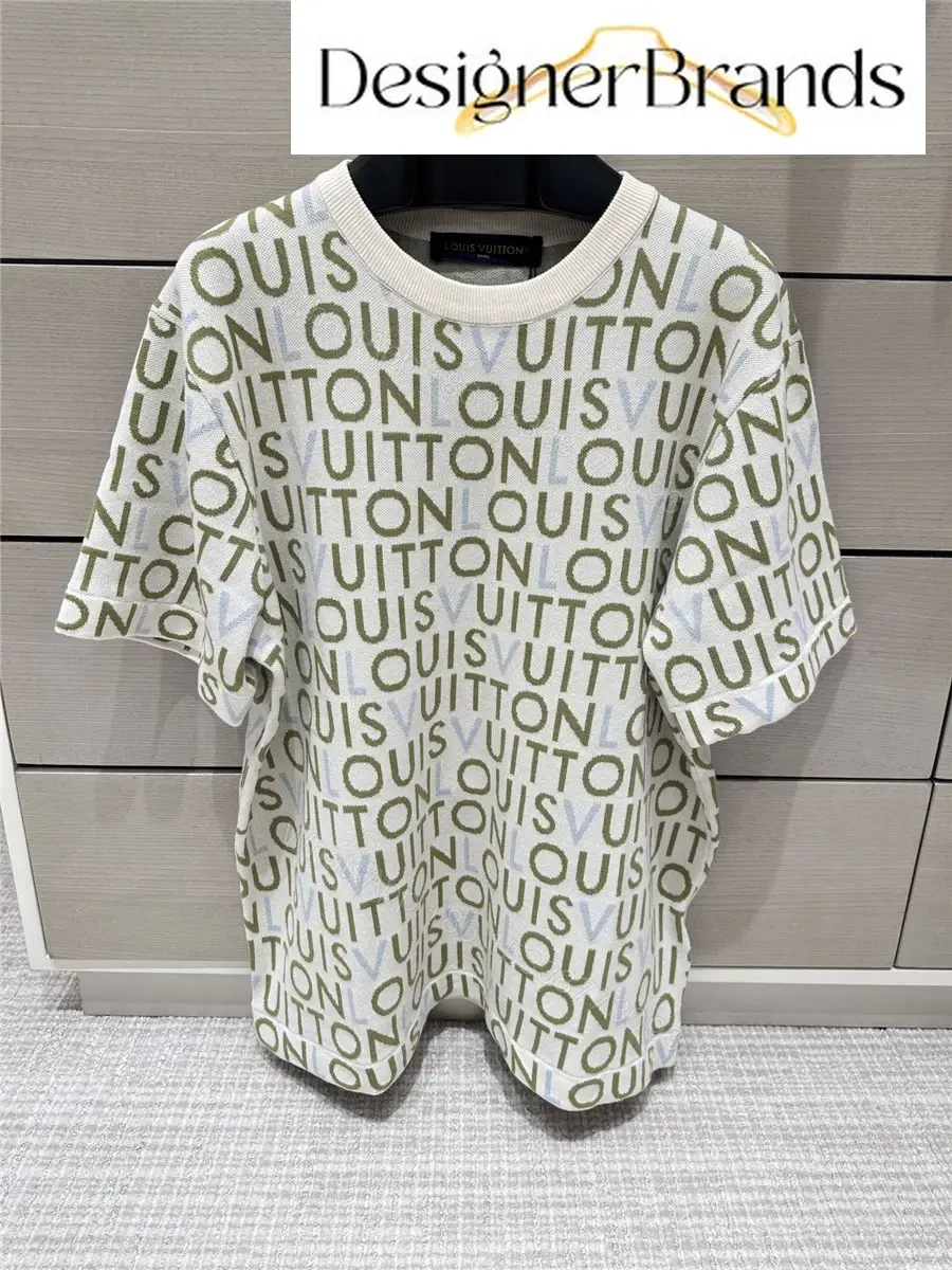 View 5 of Louis Vuitton White Jacquard Knit Short-Sleeve Crewneck Top