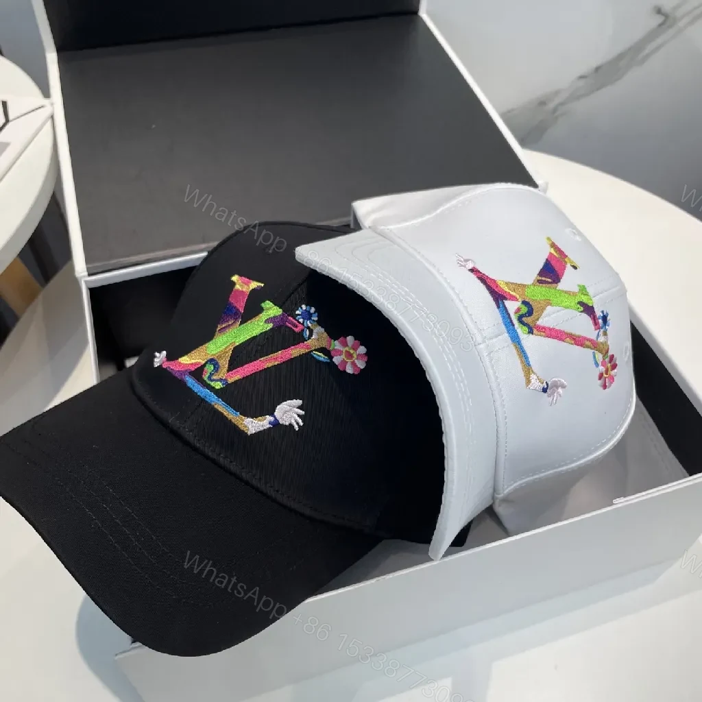 View 3 of Colorful Embroidered LV-Inspired Cap, Everyday Luxe Style