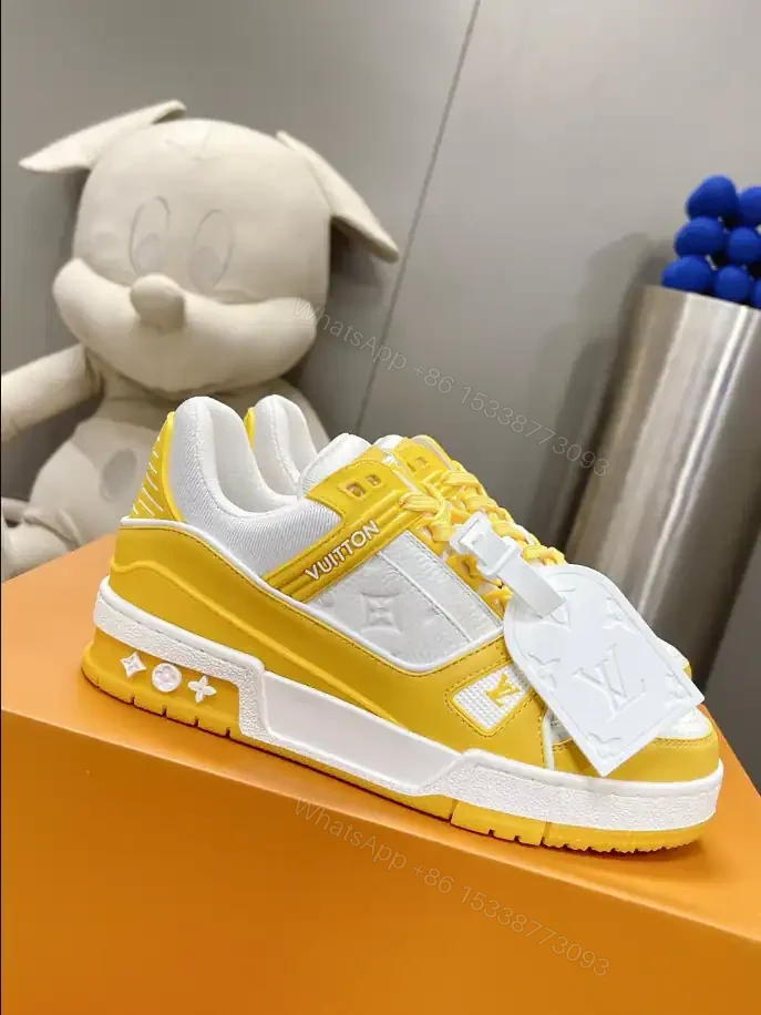 View 2 of LOUIS VUITTON TRAINERS SNEAKES IN WHITE AND YELLOW– LSVT377