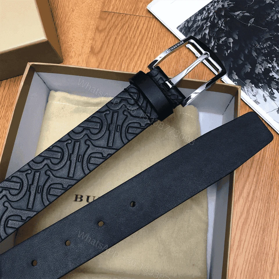 View 4 of BURBERRY MONOGRAM LEATHER BELT – B22