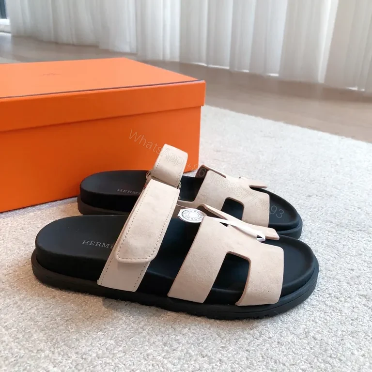 View 2 of Soft Sand Leather Sandals with Straps - All-Day Comfort
