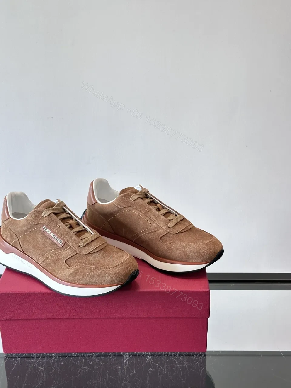 View 3 of Textured Suede Luxury Sneakers - Everyday Comfort High-Tops