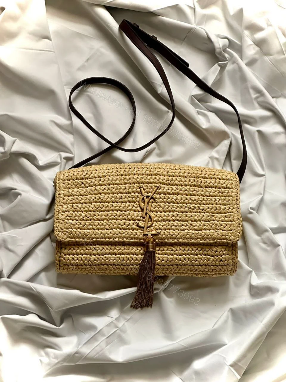 View 3 of Saint Laurent bag with Wicker Material