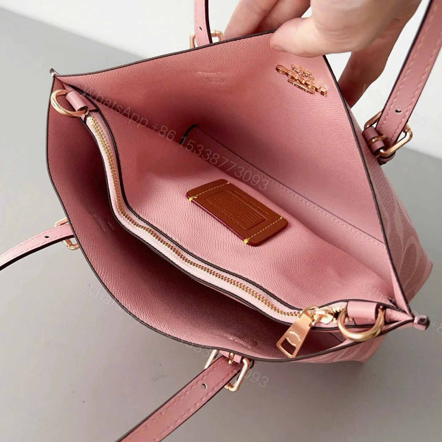 View 8 of FIRST COPY Coach Mollie 25 Pink Edition Handbag