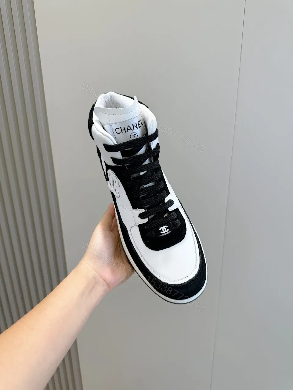 View 5 of Chic High-Top Sneaker: Leather & Suede, Luxe Comfort