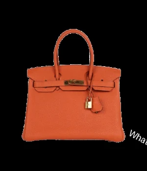 Hermès Birkin 30 Orange Togo Gold Hardware — view 1