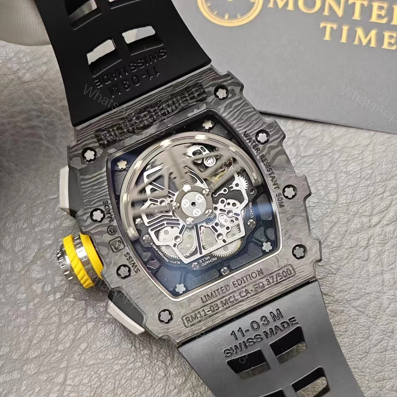View 17 of Replica Richard Mille RM 11-03 Skeleton Dial Carbon Fiber Case Swiss Movement
