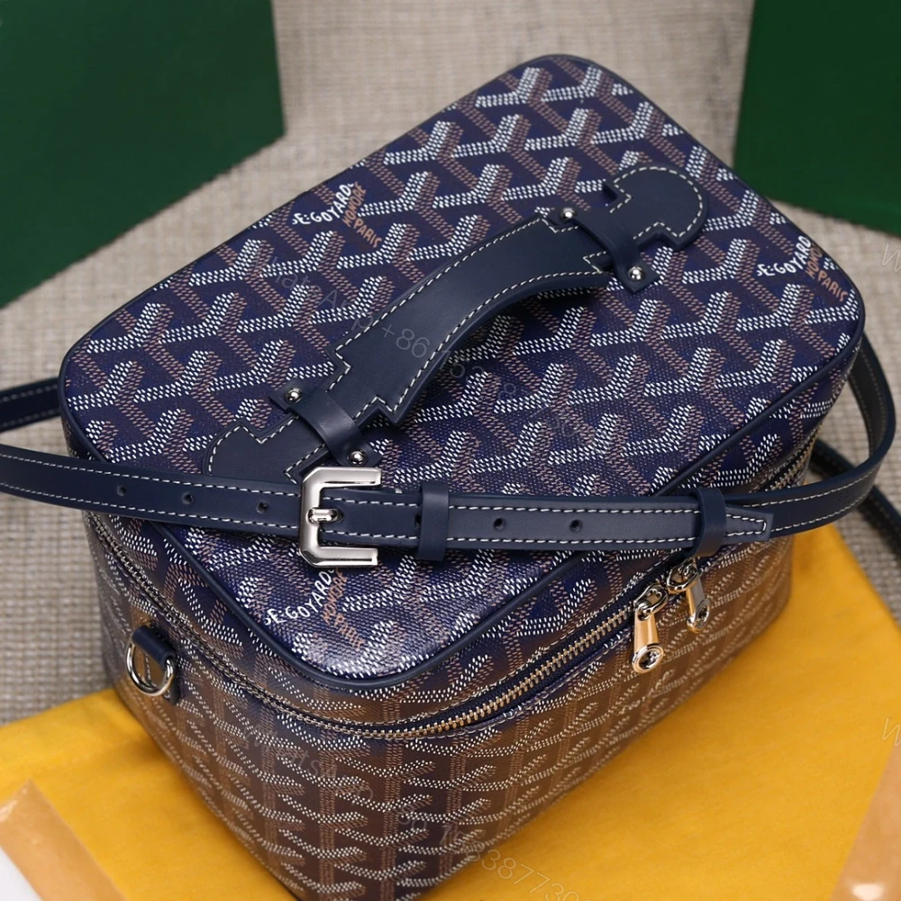 View 6 of 高仿Goyard*Muse系列MUSEVA2單價盒子包深藍免檢版