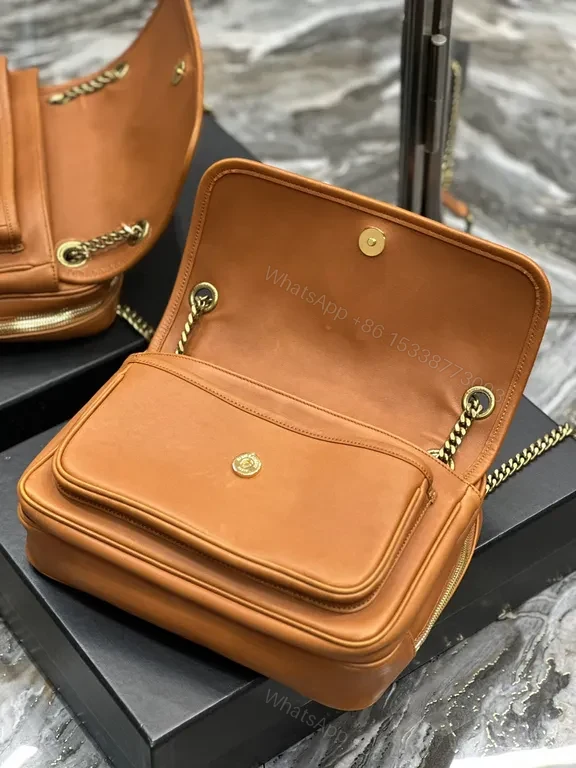 View 5 of Chic Leather Shoulder Bag: Gold Hardware, Everyday Luxe