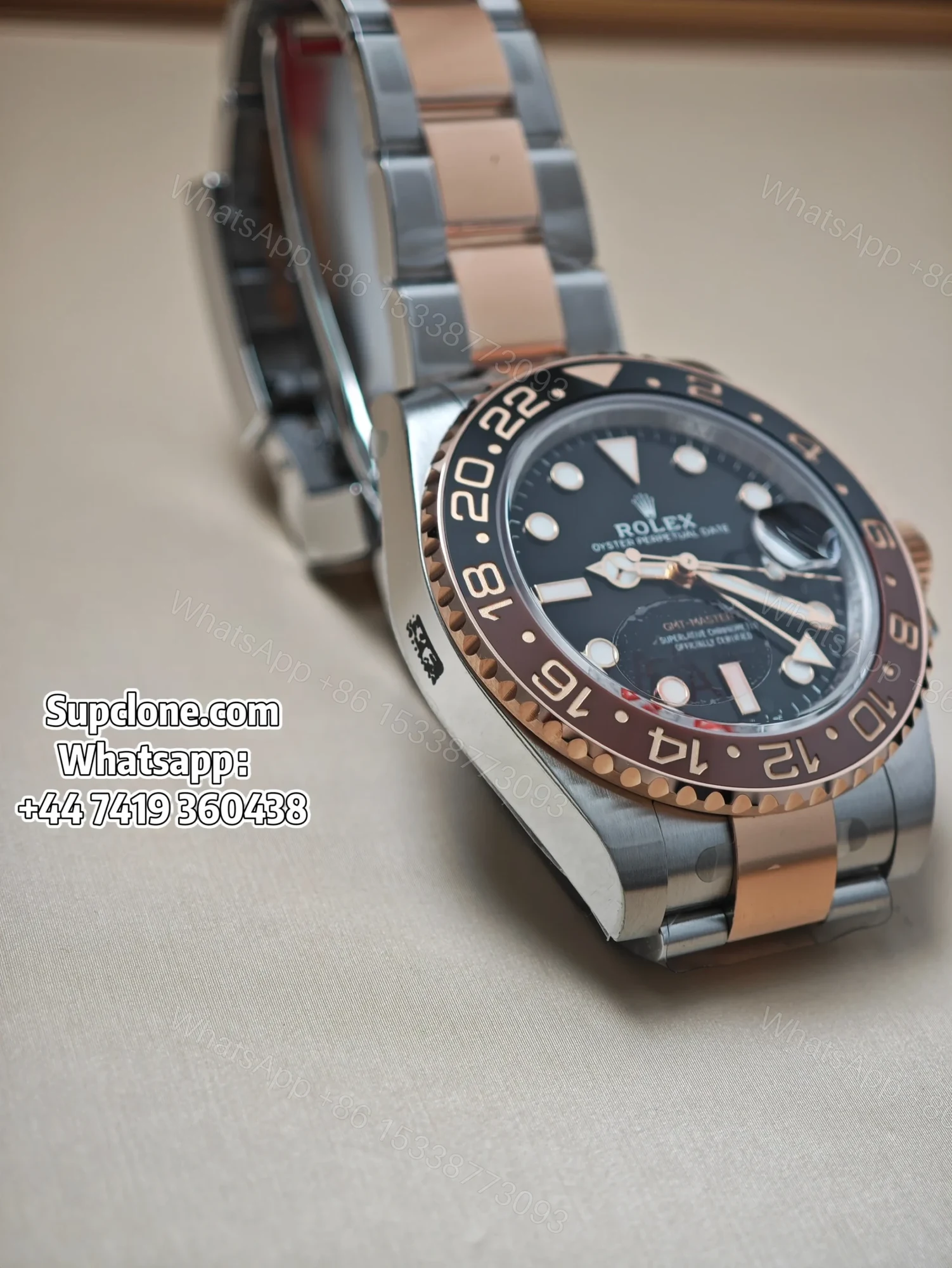 View 4 of Rolex Super Clone Watches 1:1 Root Beer GMT-Master II 126711CHNR 3285 Movement Weighted