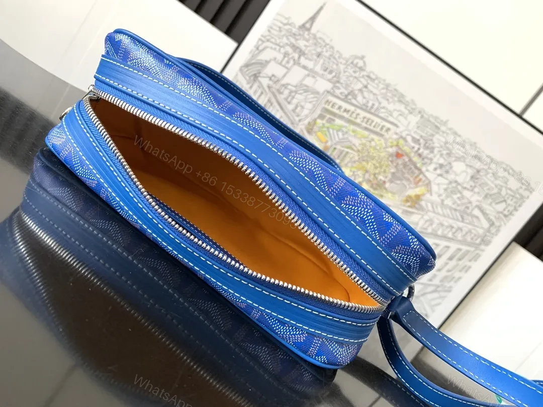 View 4 of Blue Crossbody: Patterned Luxury, Everyday Convenience