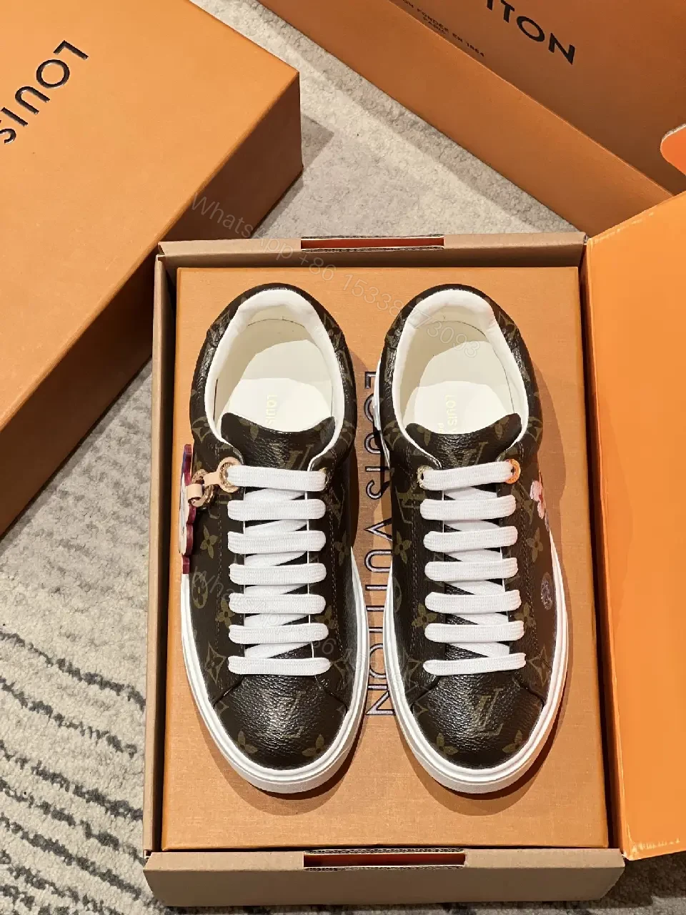View 2 of Monogram Mood High-Top Sneaker with Charms and Comfort