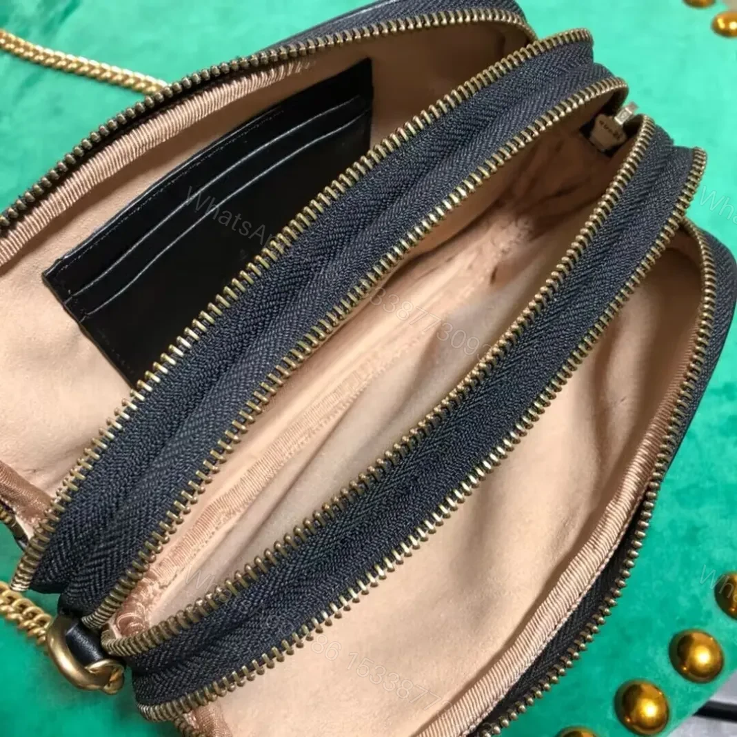 View 3 of Gucci GG Marmont Chain Bag Triple Zip RJ44 – Cowhide Leather