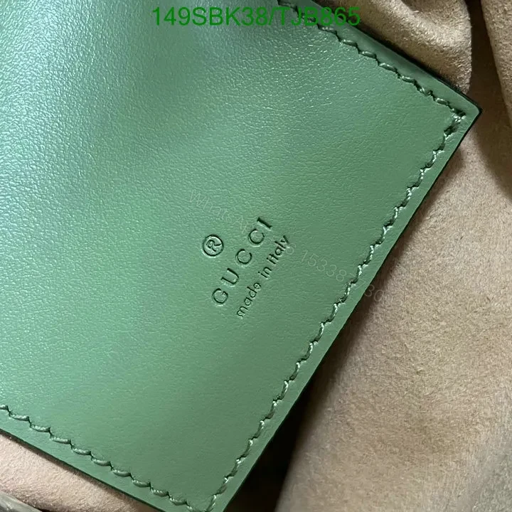 View 36 of Gucci Red Matelassé Leather Mini Bucket Bag 575163