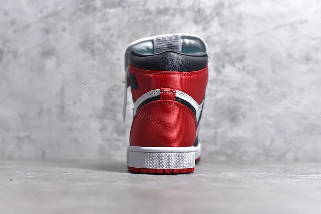 View 6 of Air Jordan 1 Retro High Satin “Black Toe” Reps