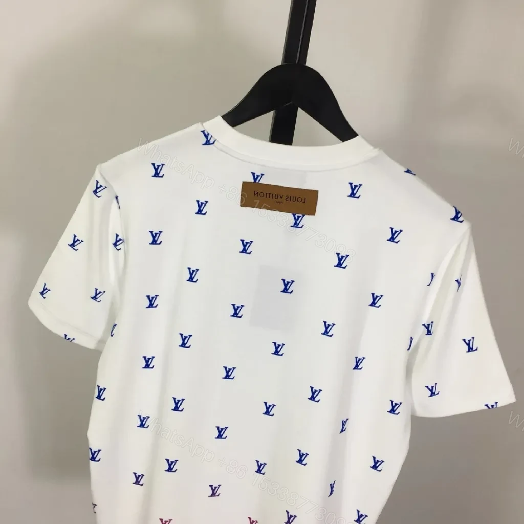 View 3 of White Monogram Tee: Subtle Luxe, Premium Cotton Knit Tee