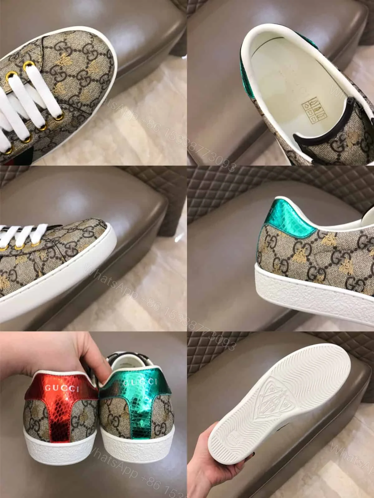 View 3 of GUCCI ACE GG SUPREME SNEAKER WITH BEES – GC32