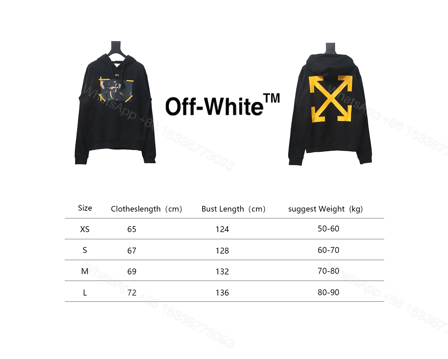 View 2 of Off-white religious Madonna print hoodie yellow
