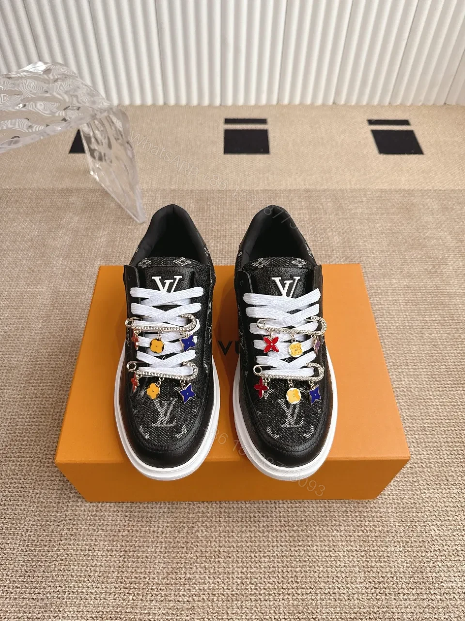 View 4 of Monogram-Print Sneakers: Colorful Embellishments, Luxe Streetwear