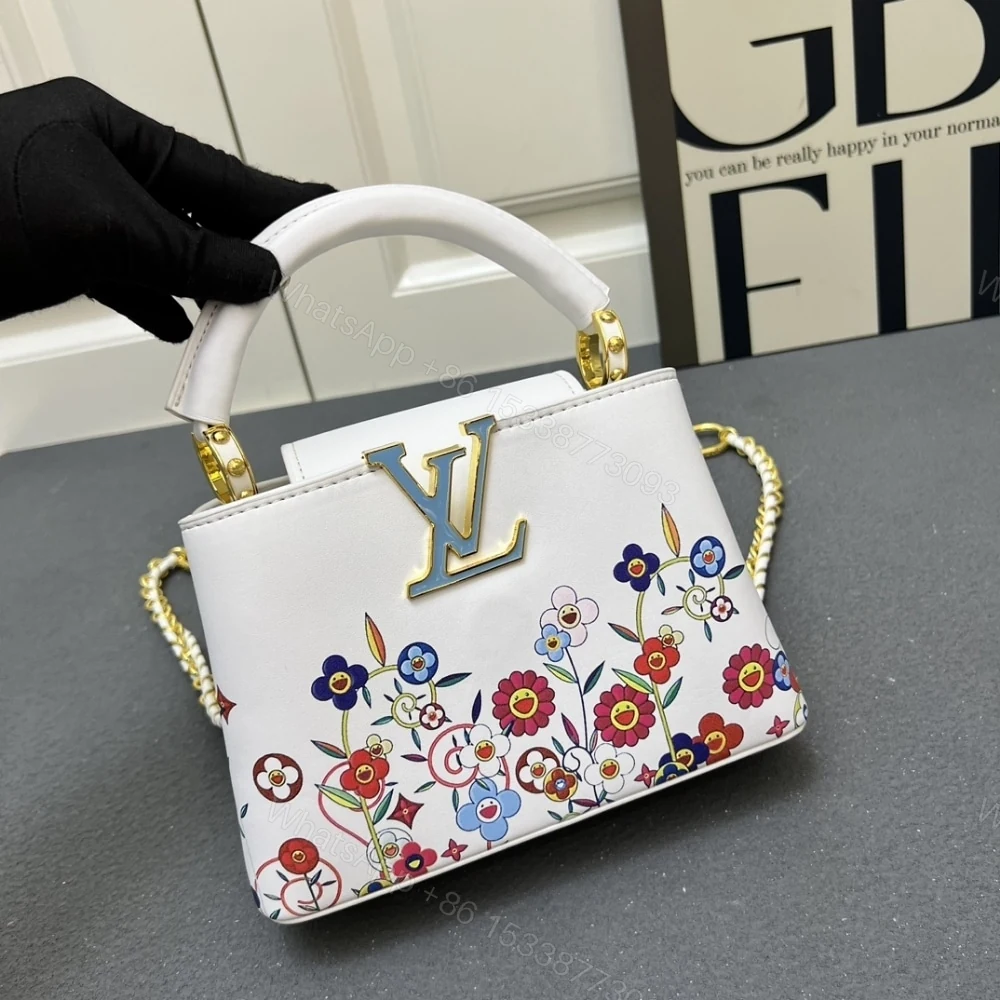 View 5 of Louis Vuitton X Murakami Capucines East West Mini White 21Cm M13246