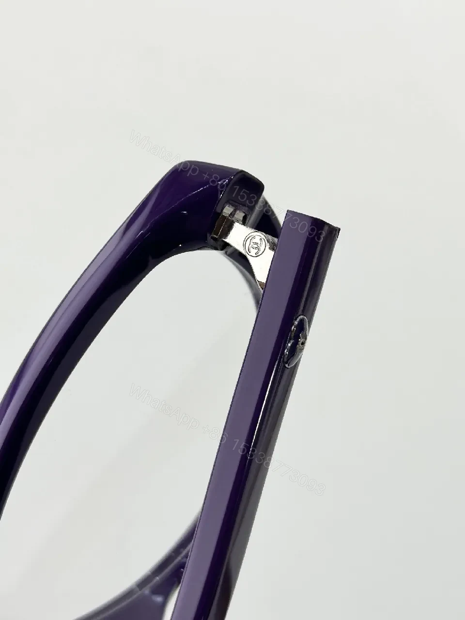 View 3 of Glossy Black Acetate Cat-Eye Frames - Quiet Luxury Comfort