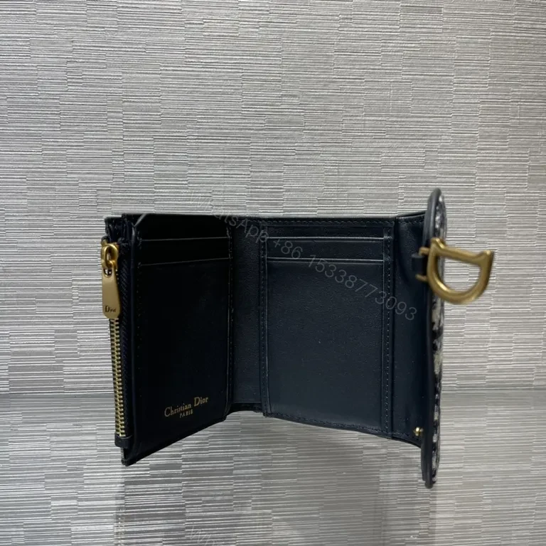 View 6 of Chic Monogram Wallet: Dior-Inspired, Compact Luxury