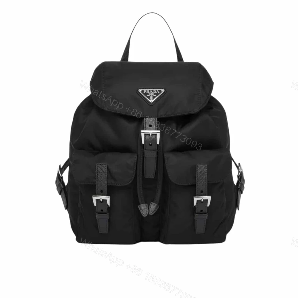 Prada Re Nylon Medium Backpack Black 30Cm 1BZ677 RV44 F0002 V OOO — view 1