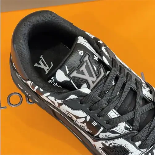 View 4 of LOUIS VUITTON LV TRAINER COMIC SNEAKERS IN BLACK AND WHITE – LSVT393