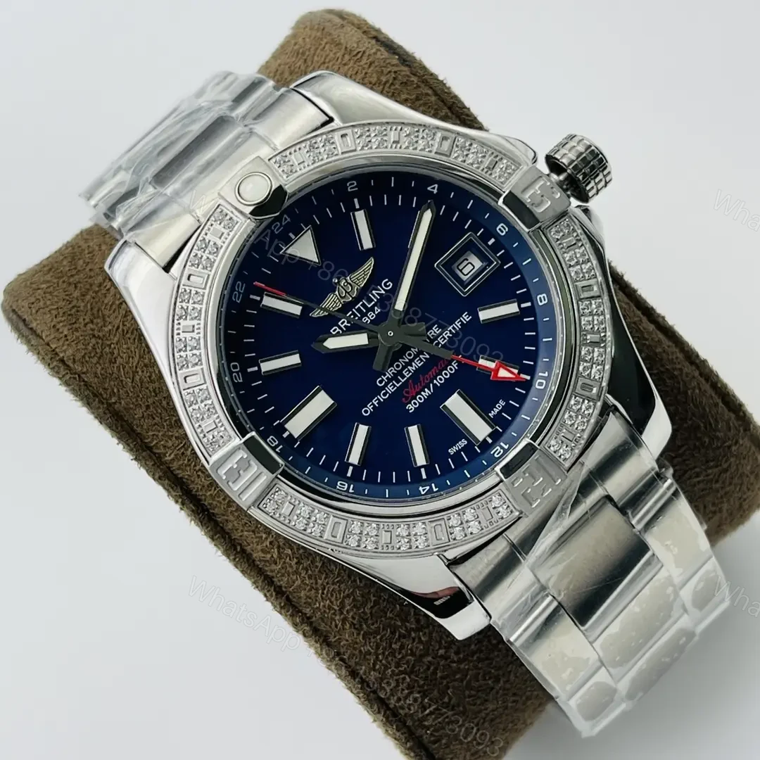View 2 of Fake Breitling Galactic 36 Blue Dial Steel Bracelet 36MM Premium BREITLING-GALACTIC-BLU-36