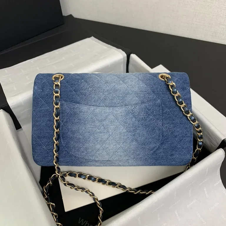 View 5 of Denim-Quilted Chain Bag: Modern Texture, Chanel-Inspired Chic