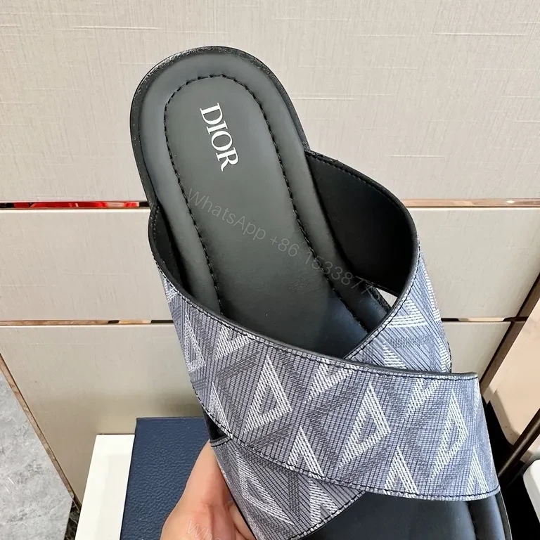 View 9 of Geometric Dior Slide: Modern Luxury Comfort Footwear