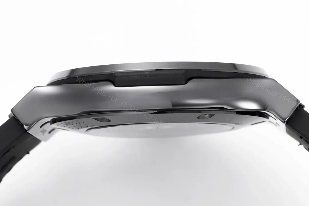 View 7 of Hublot Classic Fusion Black Ceramic Automatic Watch with H-Shaped Titanium Screws and Crocodile Leather Strap
