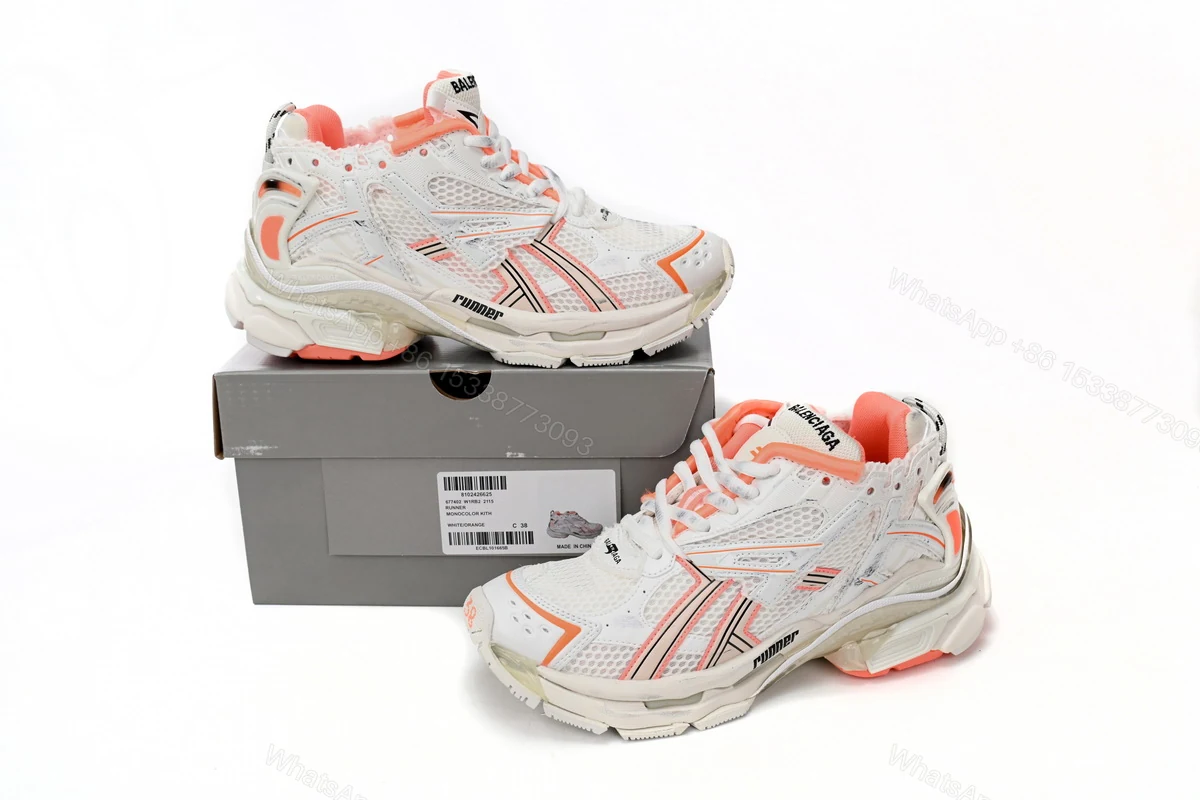 Balenciaga Runner White Orange 677402 W1RB2 2115 — view 2