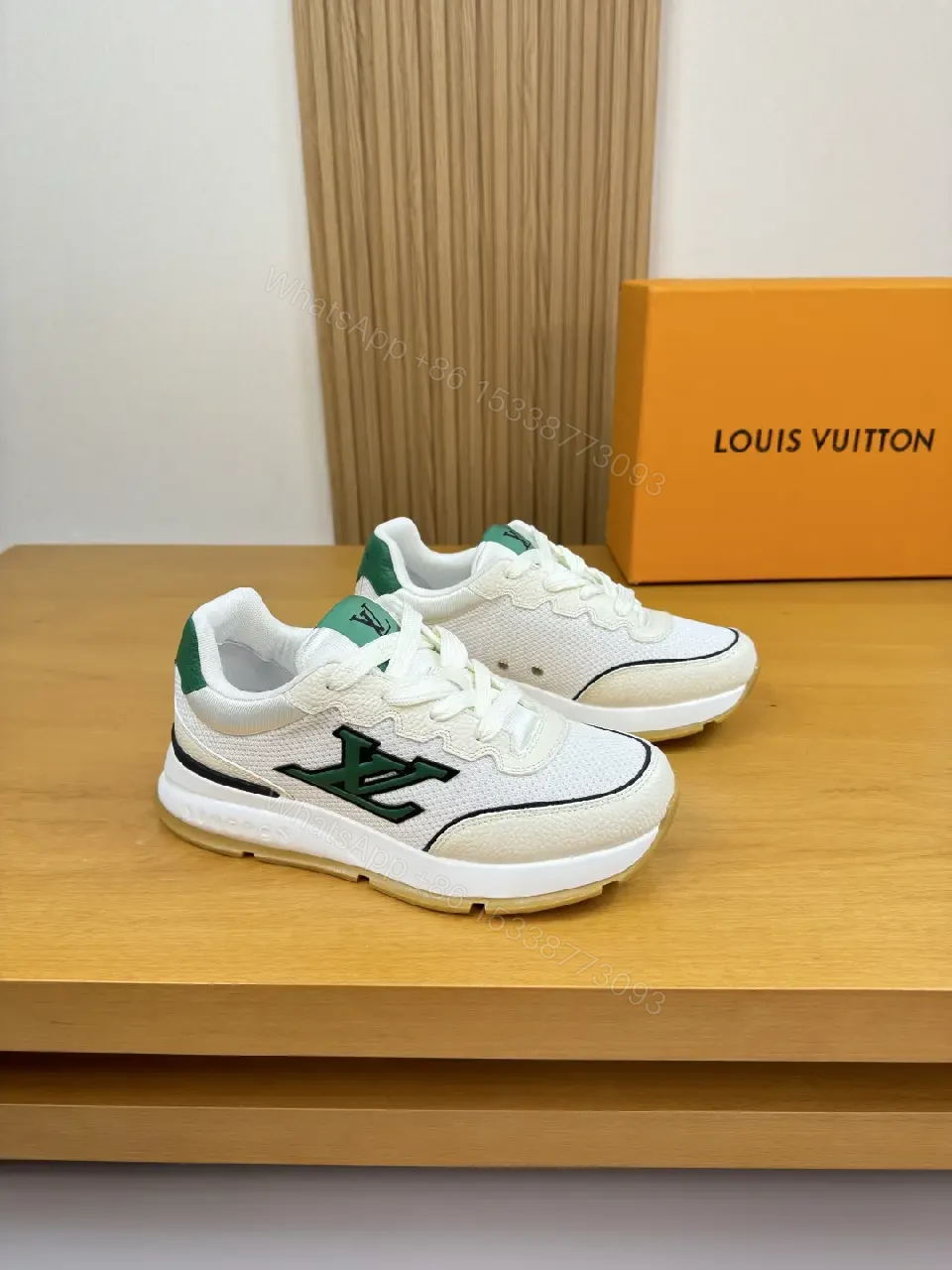 Textured Mesh-L Leather Low-Top Sneakers: Durable Comfort, Playful Edge — view 1